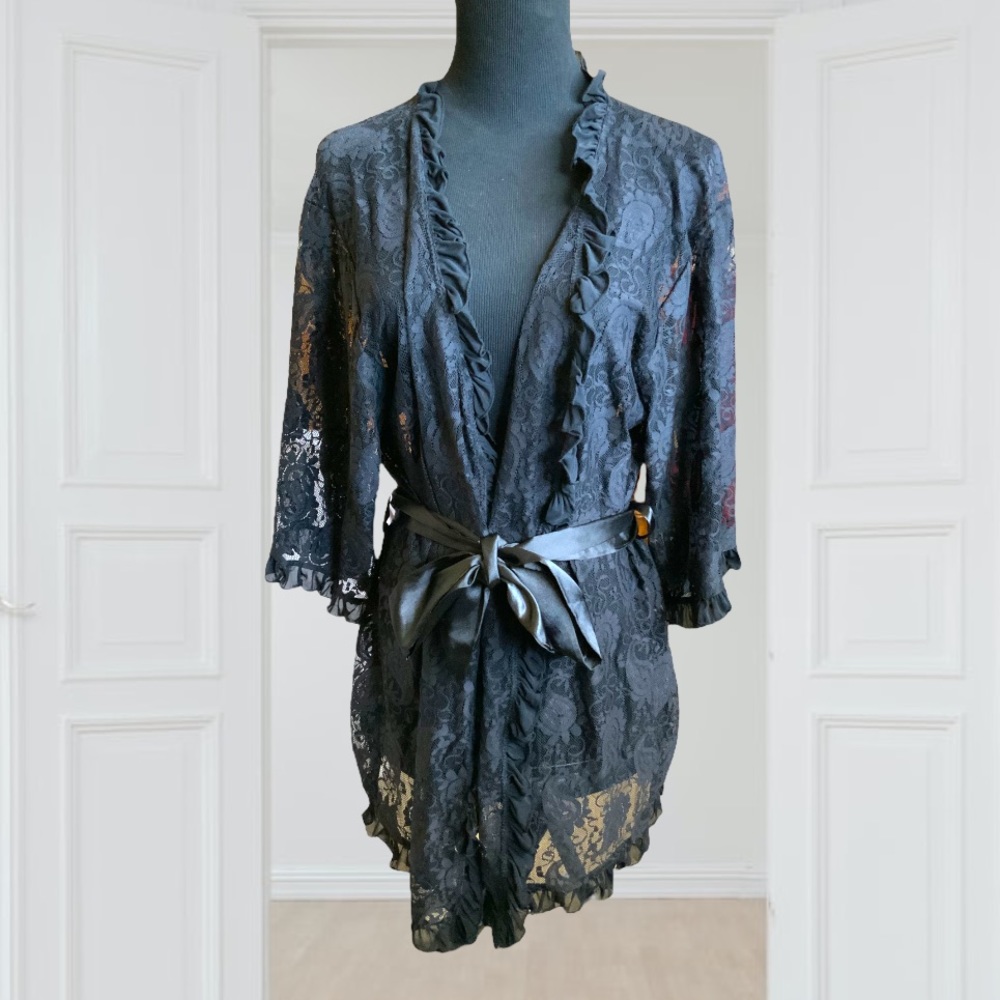Seven 'til Midnight Black lace cardigan